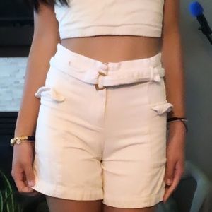 Cream/off-white cami shorts